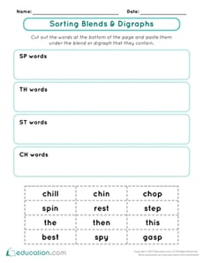 Sorting Blends & Digraphs