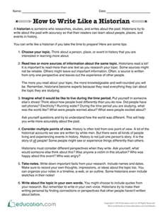 How to Write Like a Historian