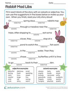 Rabbit Mad Libs