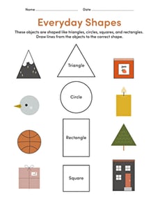 Preschool Math: Everyday Shapes #4