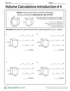 Volume Calculations Introduction #4