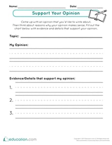Support Your Opinion