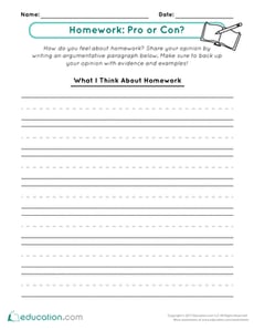 Homework: Pro or Con?
