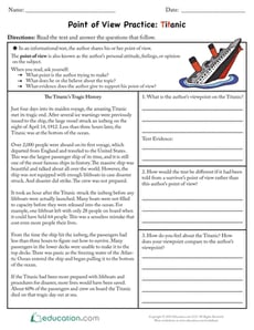 Point of View Practice: Titanic