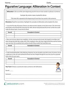 Figurative Language: Alliteration in Context