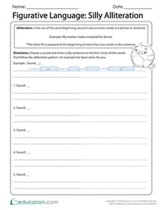 Figurative Language: Silly Alliteration