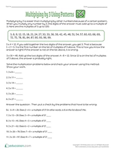 Multiplying by 3 Using Patterns