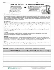 Cause and Effect: The Industrial Revolution