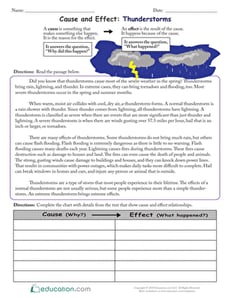 Cause and Effect: Thunderstorms