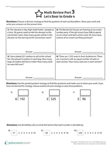 Math Review Part 3: Let's Soar in Grade 4