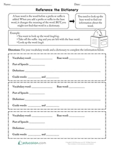 Reference the Dictionary