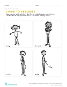 Mindfulness: Guide to Feelings Cards