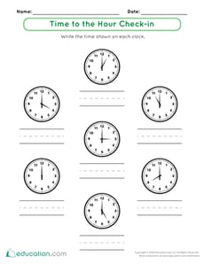 Time to the Hour Check-in