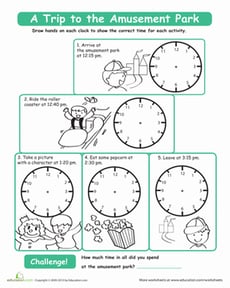 Going to the Amusement Park: What Time is It?