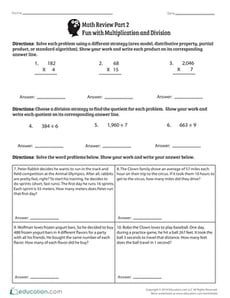 Math Review Part 2: Fun with Multiplication and Division