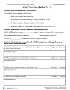 Mixed Word Study Review Part 1