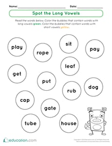 Spot the Long Vowels