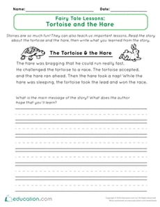 Fairy Tale Lessons: Tortoise and the Hare