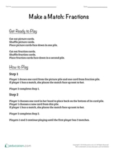 Make a Match: Fractions