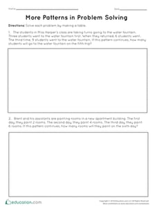 More Patterns in Problem Solving