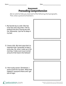 Assessment: Prereading Comprehension