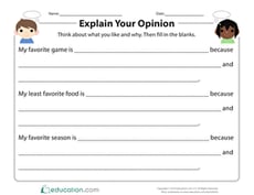 Explain Your Opinion