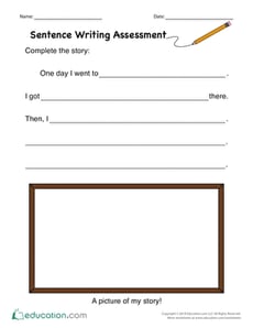 Sentence Writing Assessment