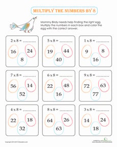 Multiply the Numbers by 8