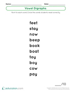 Vowel Digraphs