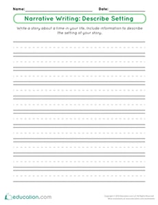Narrative Writing: Describe Setting