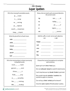 5th Grade: Super Spellers