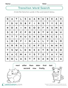 Transition Word Search