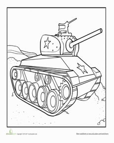 Tank Coloring Page