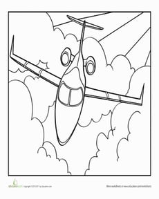 Fighter Plane Coloring Page