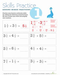 Adding Mixed Fractions