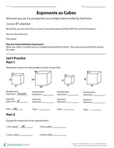 Exponents as Cubes