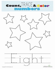 Count, Trace, and Color: Eight