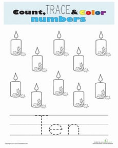 Count, Trace, and Color: Ten