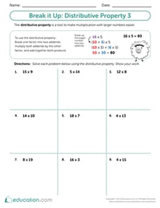Break it Up: Distributive Property 3