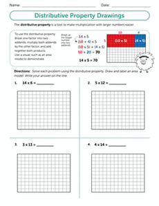Distributive Property Drawings