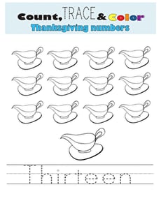 Count, Trace, and Color: Thirteen