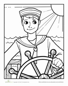 Sailor Coloring Page