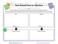 Text-Based Fact or Opinion