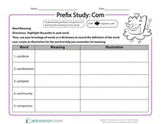 Prefix Study: Com