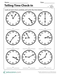 Telling Time Check-in
