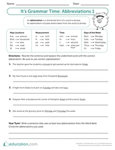 It's Grammar Time: Abbreviations 1