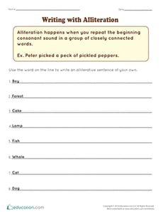 Writing with Alliteration