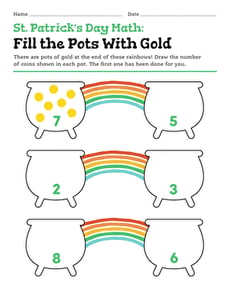 St. Patrick's Day Math: Fill the Pots With Gold