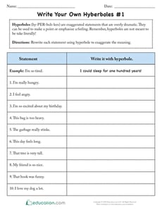 Write Your Own Hyperboles #1