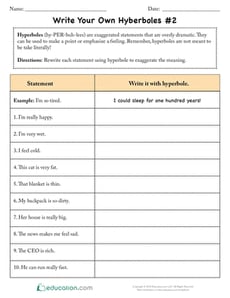 Write Your Own Hyperboles #2